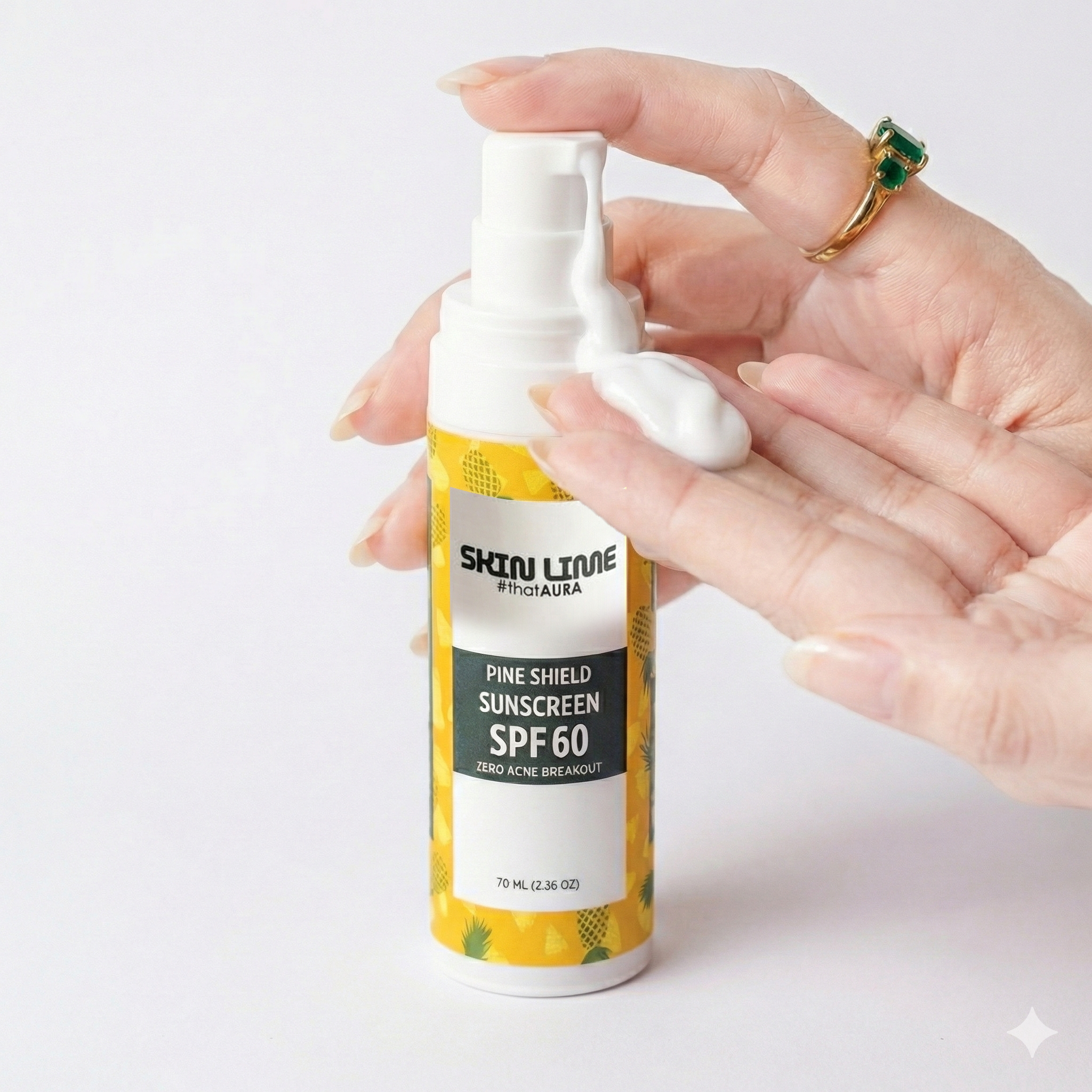 Skin Lime Pine Shield Sunscreen SPF 60 - non-comedogenic daily sunscreen Pakistan