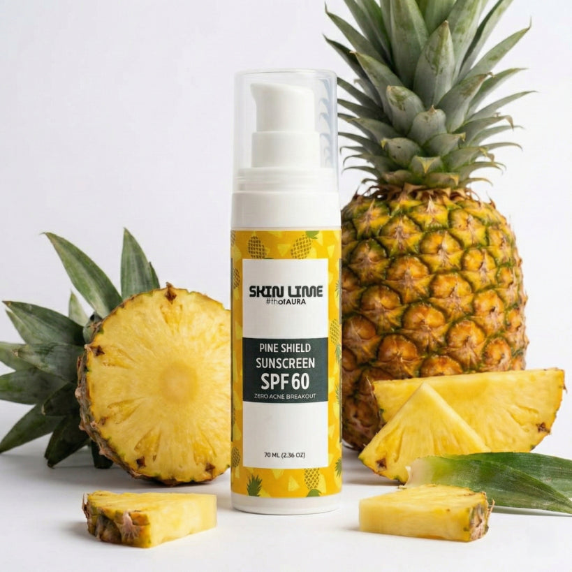 Skin Lime Pine Shield Sunscreen SPF 60 - zero acne breakout formula
