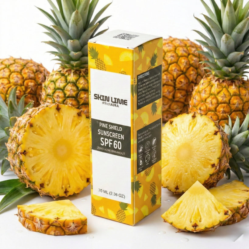 Skin Lime Pine Shield Sunscreen SPF 60 - broad spectrum UVA UVB protection