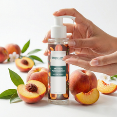 Skin Lime Peach Cleanser with fresh peaches – natural acne-fighting ingredients